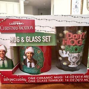 National Lampoon's Christmas Vacation DON’T HOG THE NOG Mug and Glass Set